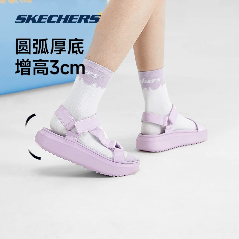 SKECHERS/斯凯奇凉糕鞋夏季厚底凉鞋女鞋拖鞋轻便沙滩鞋113746