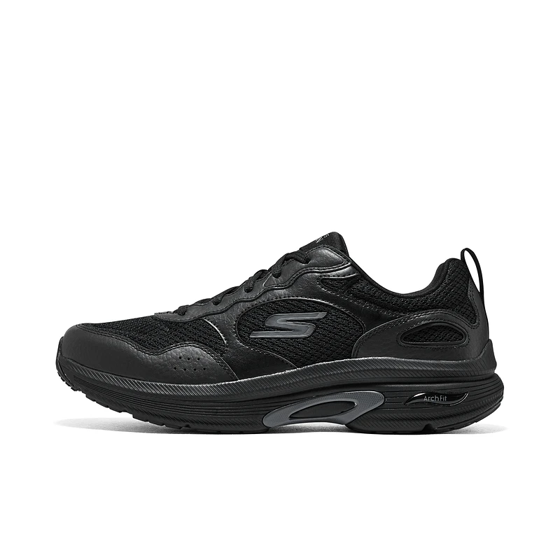 Skechers斯凯奇2022年秋季新款系带足弓支撑跑鞋男缓震防滑运动鞋