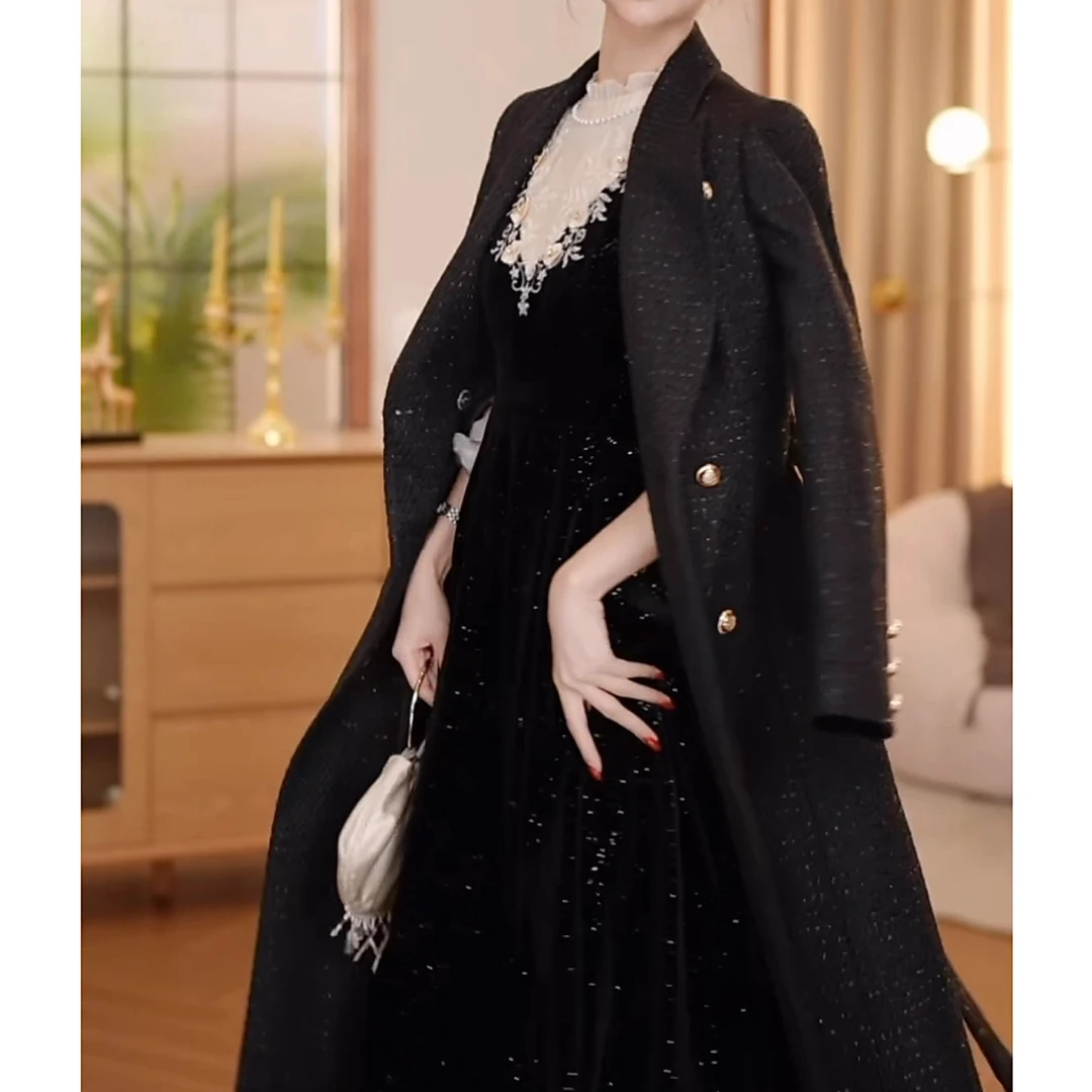 【CICI&GERTCOREL】路易夫人   新款轻奢高级感长款大衣CC234D1051