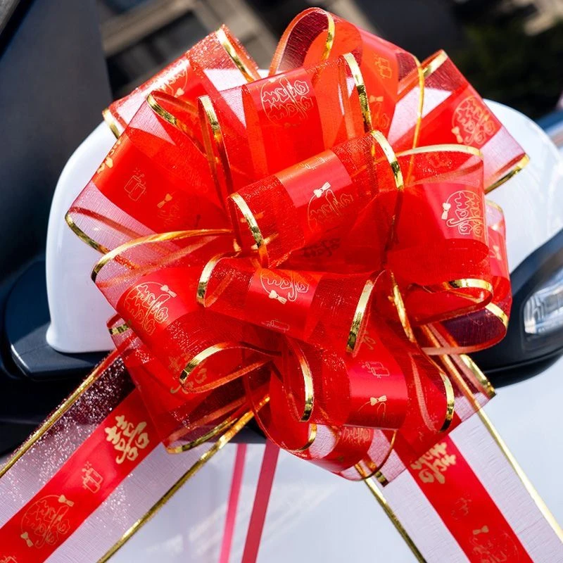 楼梯扶手拉花彩带后视镜喜字结婚装饰副婚车门把手陪嫁嫁妆婚庆