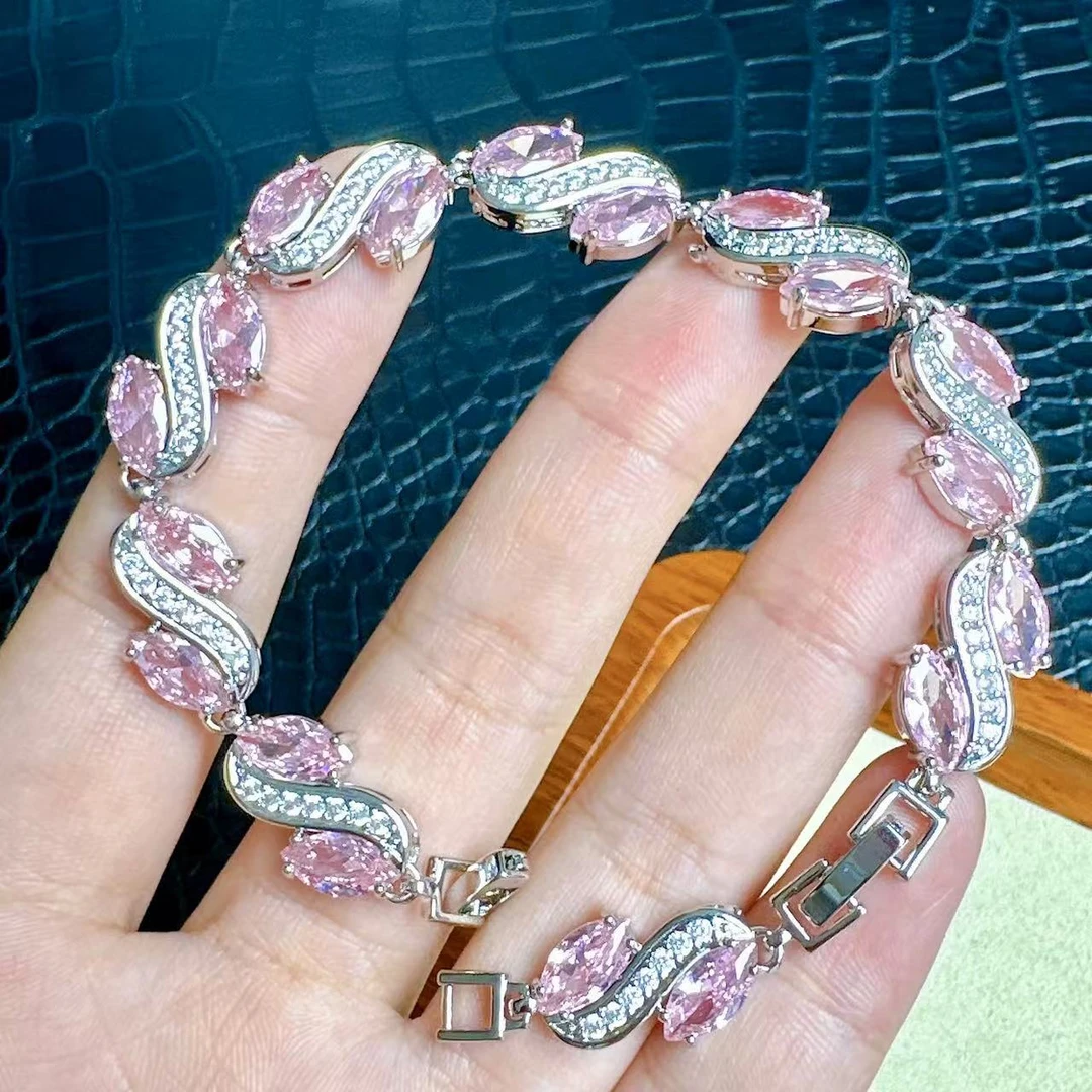 臻选手链 泰国春武里经典时尚气质百搭粉色手链ML669