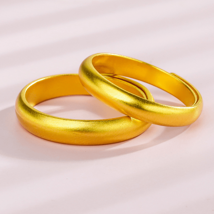 925银戒指 素圈古法实心纯银活口情侣戒指男女款指环简约