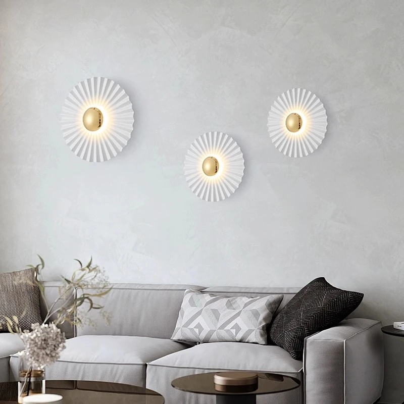 设计师款沙发背景墙创意壁灯现代简约艺术床头灯2024年网红款灯饰