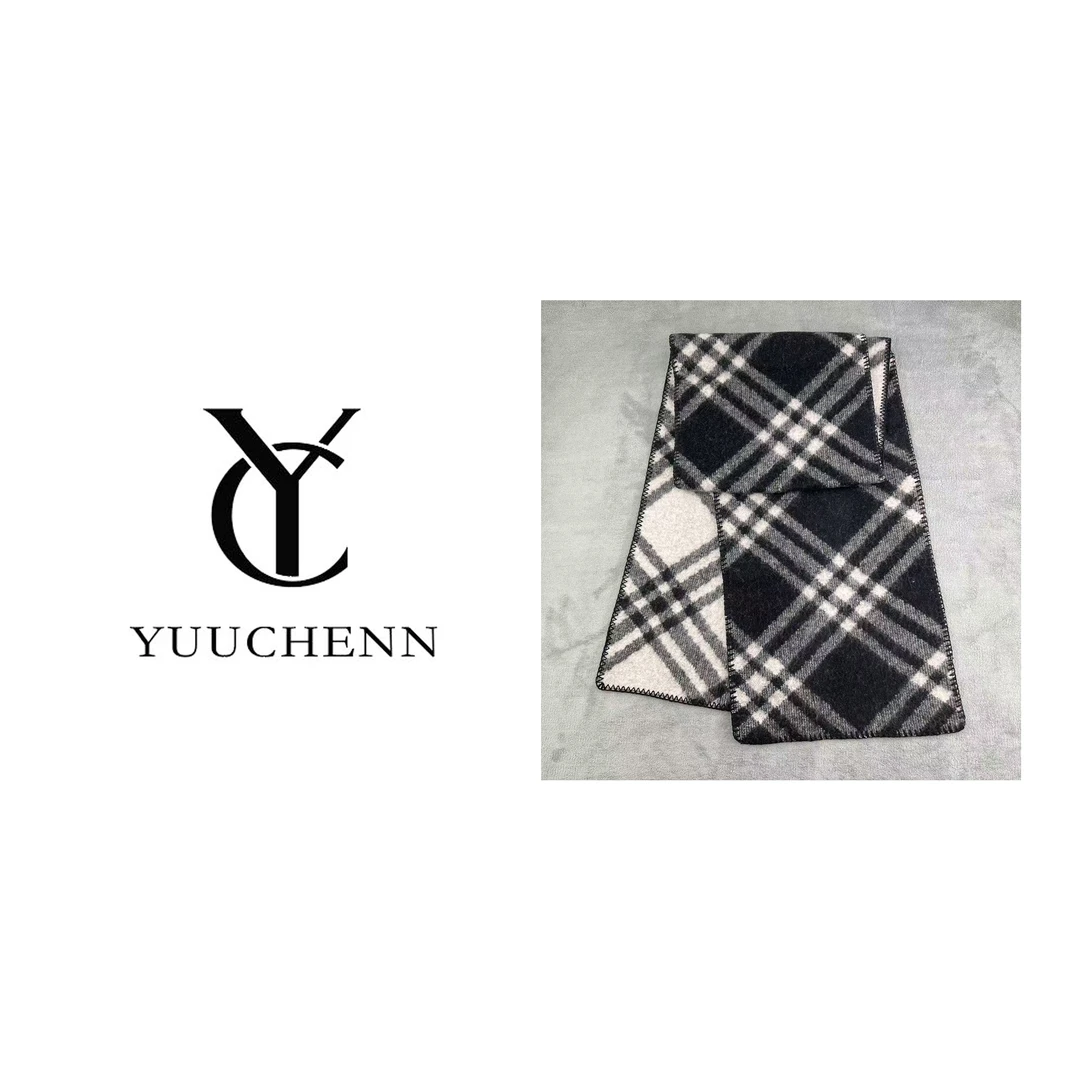 YUUCHENN时尚气质复古时髦设计感围巾 100%羊毛 HH4159