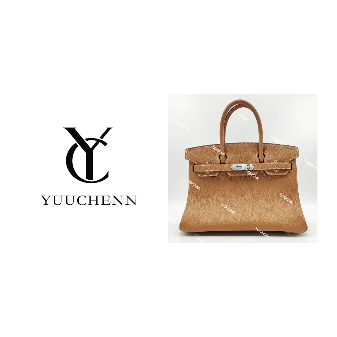 YUUCHENN【半手工定制】“中古铂金”30cm原创设计高定真皮包 HH2274