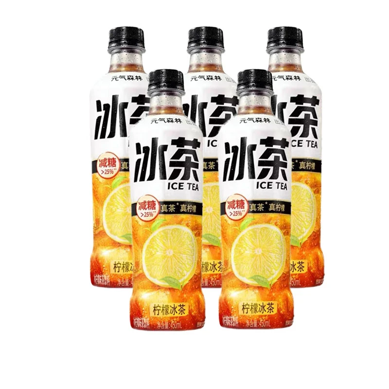 元气/森林柠檬味浓缩冰茶食用饮料450ml*5瓶好喝高山解口茶叶饮料