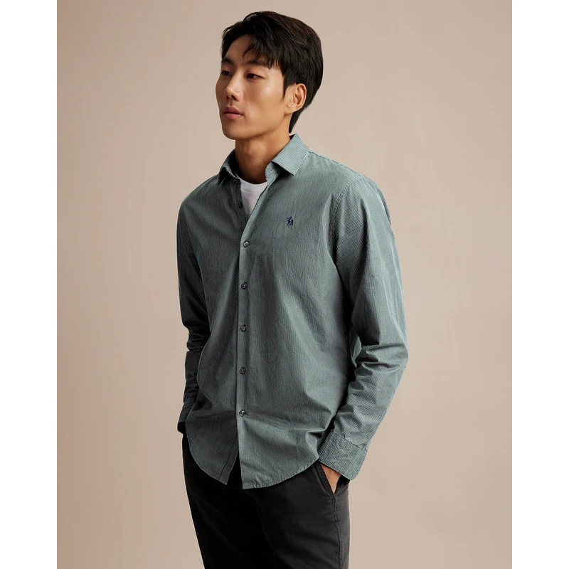 AF男女同款情侣装24四款美式衬衣小麋鹿长袖府绸衬衫KI125-3252