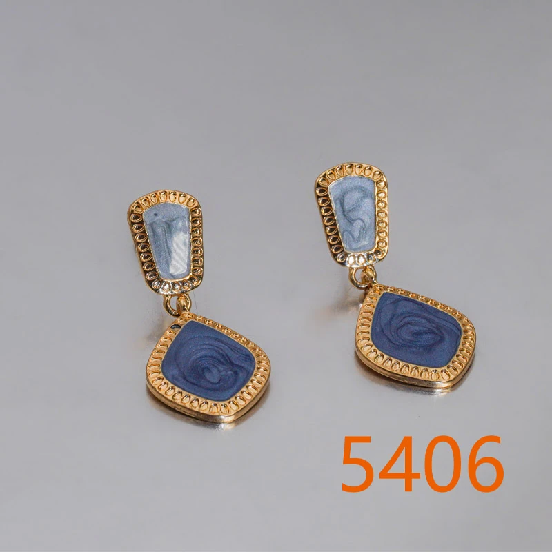 铜合金耳饰 百搭耳饰小众轻奢时尚简约古风港风5406E