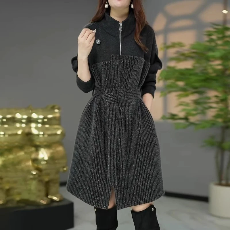 时尚连衣裙女春季2025年优雅高端奢华显瘦修身百搭中长款裙子