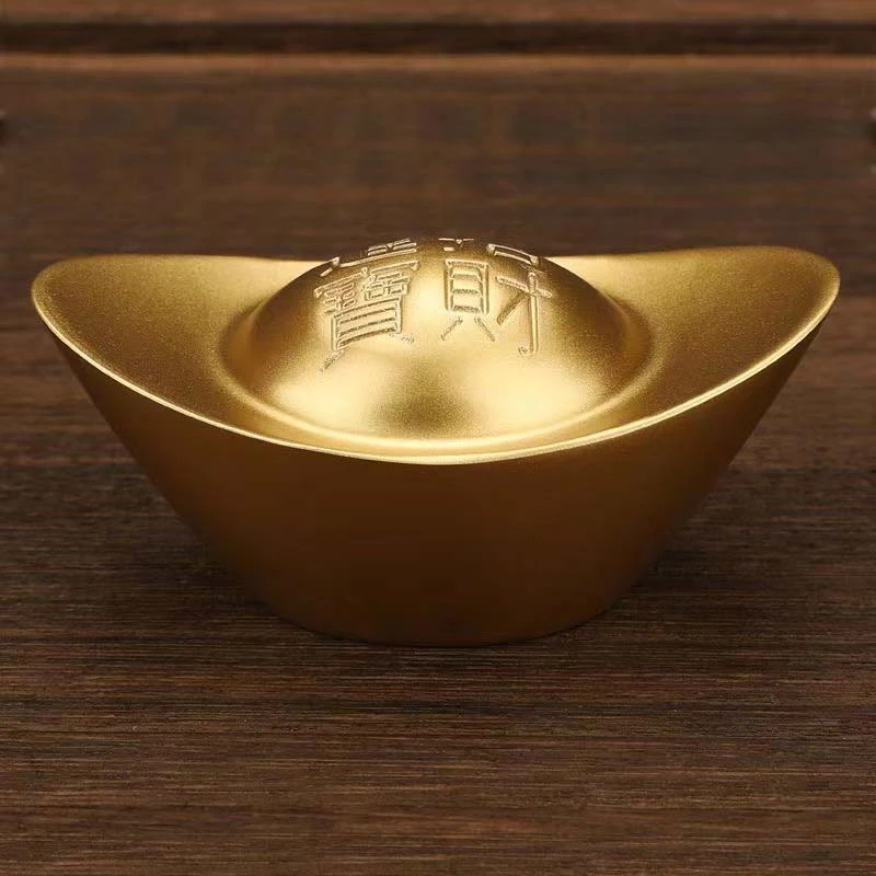 仿真元宝全实心元宝工艺桌面摆件家居摆件复古怀旧手工摆件