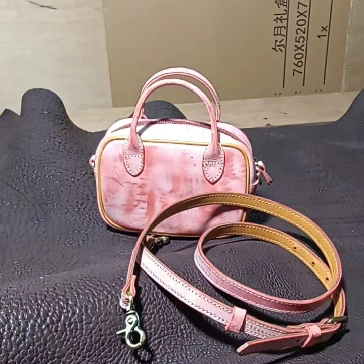 复古百搭雾腊小手提包