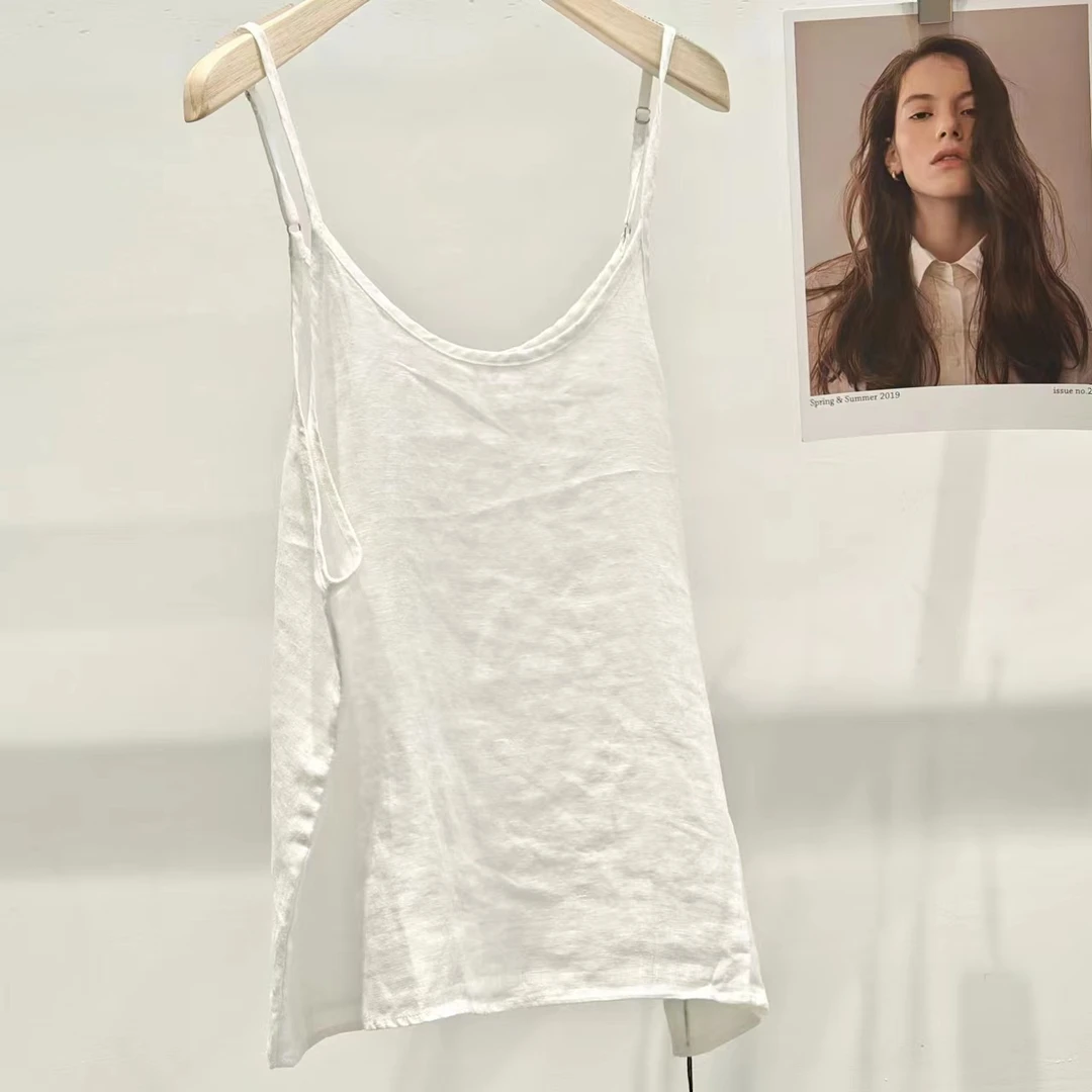 【ATAYI】2023夏季新款棉麻吊带背心舒适百搭23126#