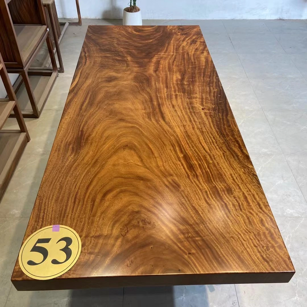 53号210*89*7.5 斐济胡桃木原木大板办公桌茶桌电脑桌实木大板
