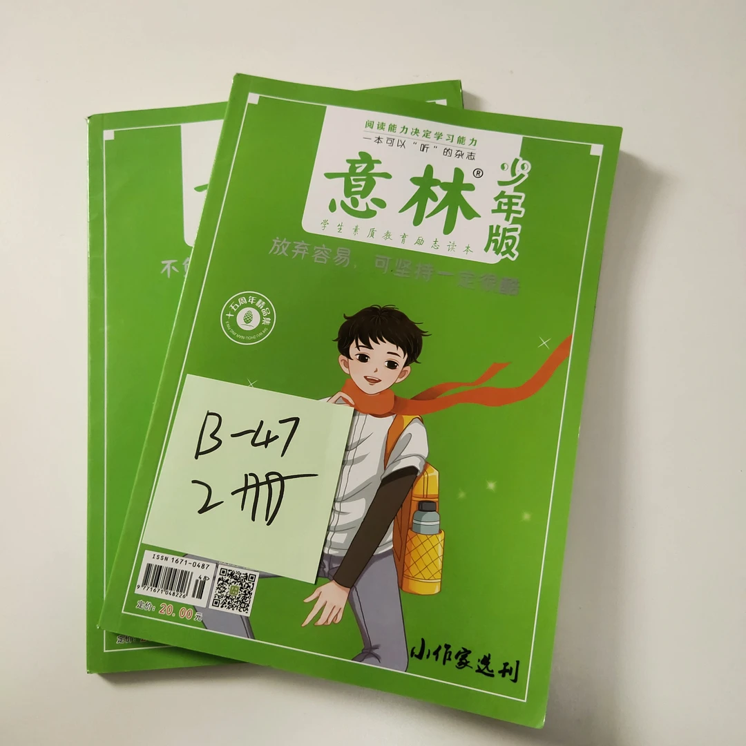 瑕疵 B-47 意林少年版 2册