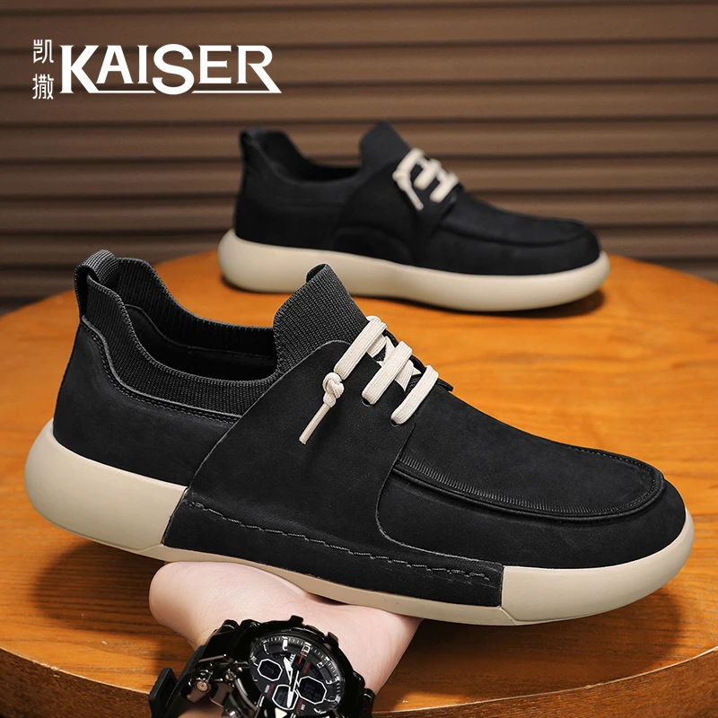 KAISER/凯撒·男鞋官方正版秋季新款时尚低帮一脚蹬软底透气休闲鞋