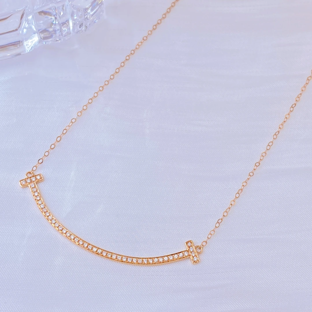 【六言精选】玫瑰金微笑套链18K金钻石多样性发其一