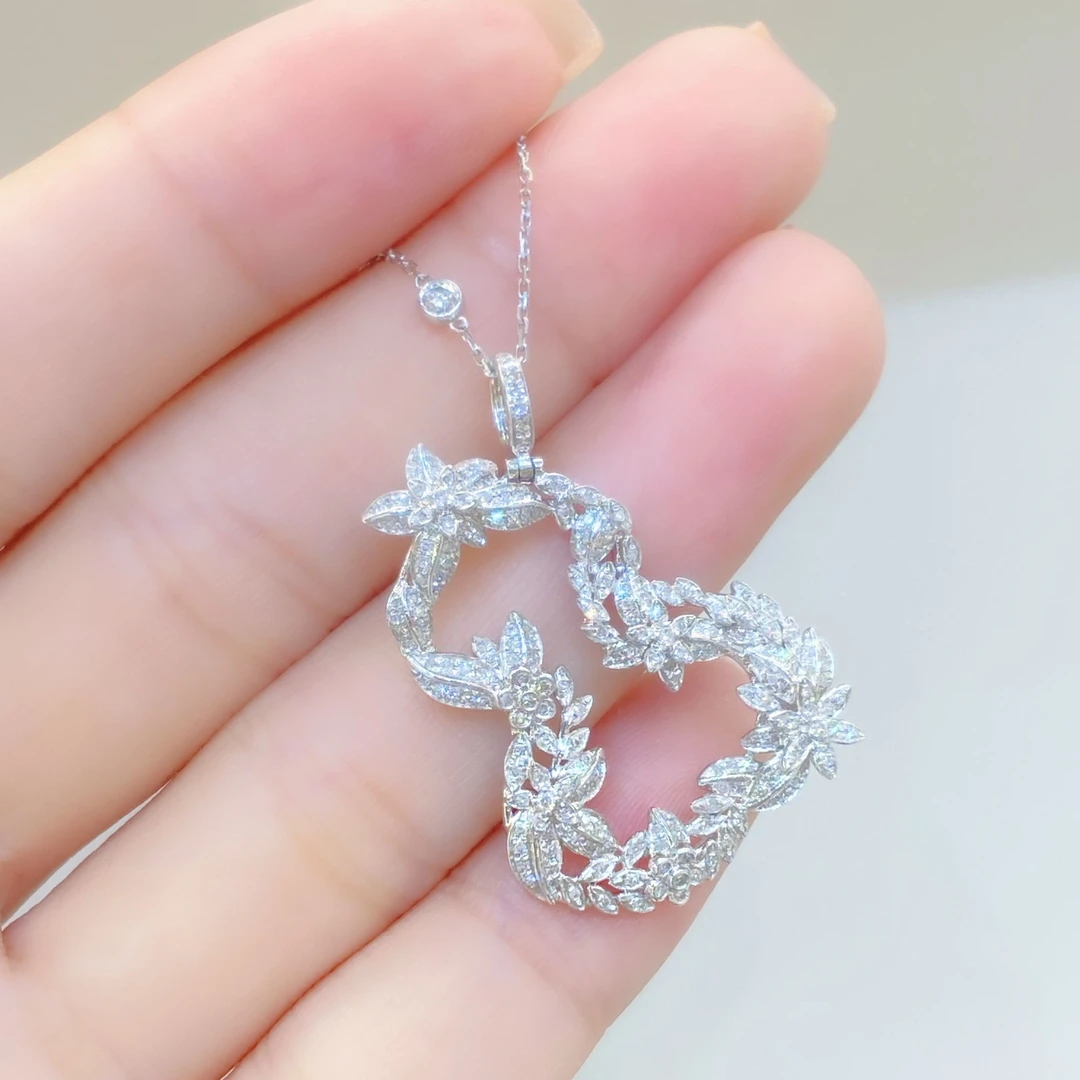 【六言精选04】大繁花葫芦吊坠（不含链）18K金钻石满钻