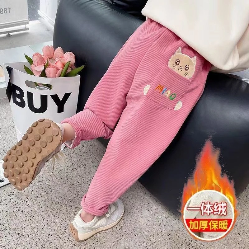 【品牌】童装潮款女童加绒裤子秋冬装外穿儿童加厚保暖洋气中小童