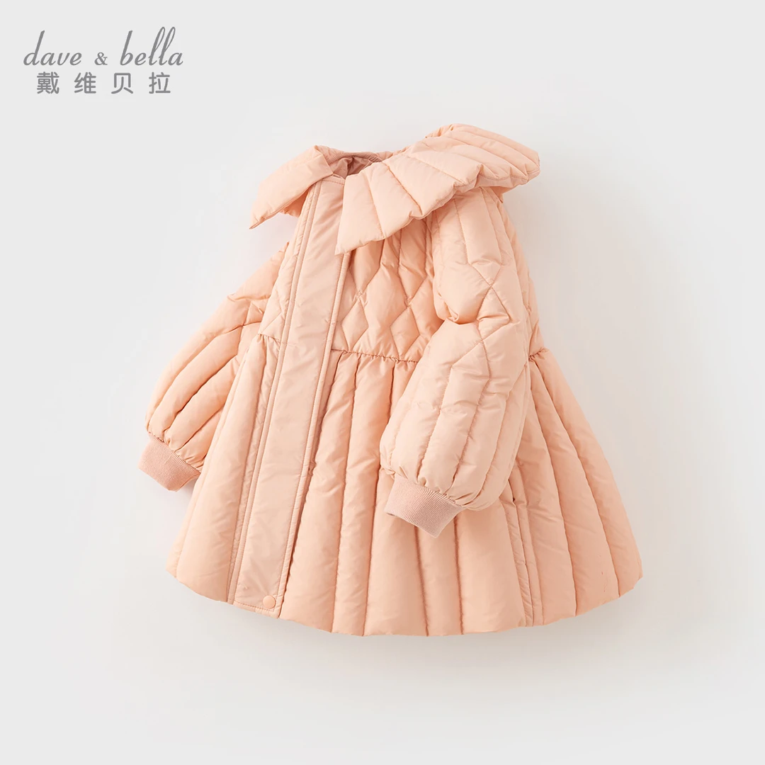戴维贝拉儿童羽绒服2023新款冬装女童保暖三防中大童DB4237797