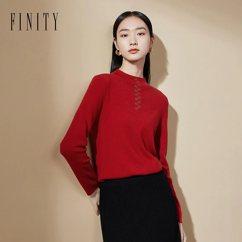 【小晴专属】FINITY 新款气质休闲时尚百搭针织衫 F20VD8003S