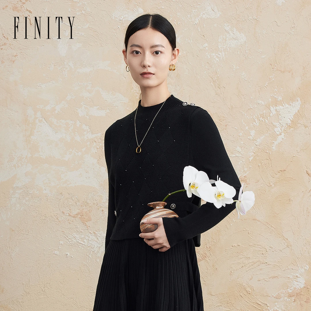 【小晴专属】FINITY 新款针织背心时尚百搭气质女士 F21WAC09S1
