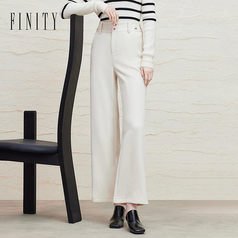 【小水专属】FINITY 休闲裤显瘦时尚宽松时尚气质百搭 F21X8C04K5