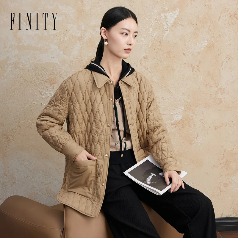 FINITY2023年冬季新款棉衣女保暖外套户外休闲时尚防风F21V9D06M2
