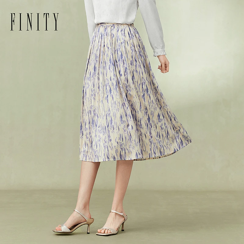 【小水专属】FINITY 新款休闲显瘦半身裙气质高腰时尚 F21X3A50Q2