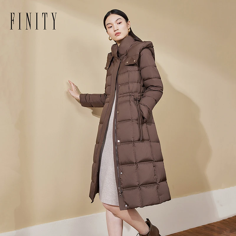 【籽言专属】FINITY 新品羽绒服时尚休闲中长款加厚保暖 F21X9D24Y4