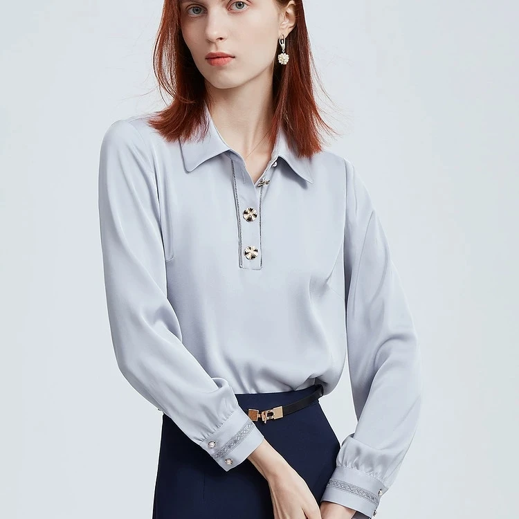 【老徐推荐】FINITY 新款春季衬衫简约气质翻领 F21W1C52T5