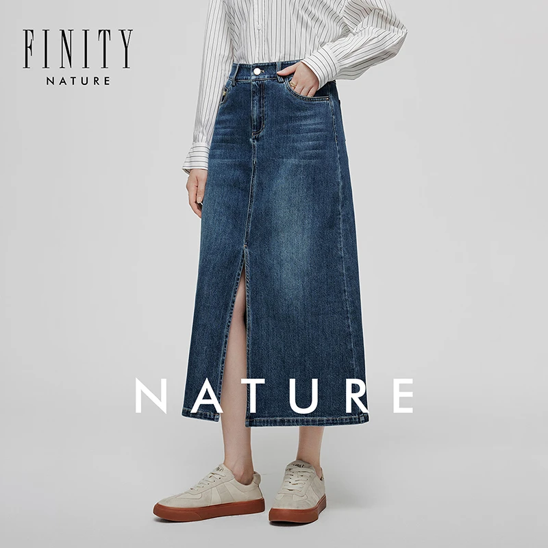 【小水专属】FINITY 新款半身裙气质时尚显瘦休闲宽松 F21X7D24Q2