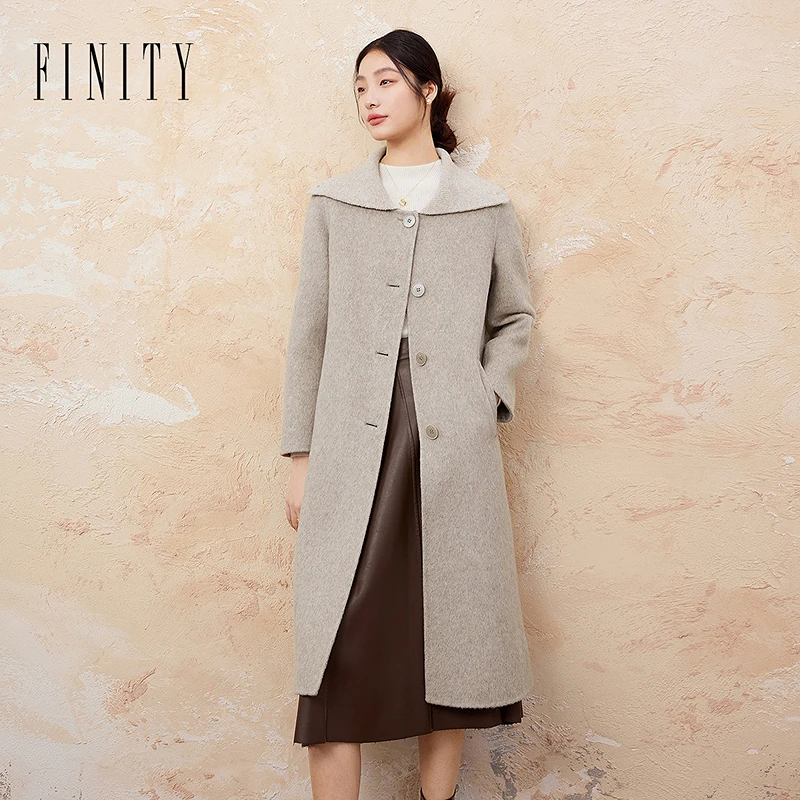 【小晴专属】FINITY 新品时尚休闲保暖宽松百搭大衣 F21XAA02D4