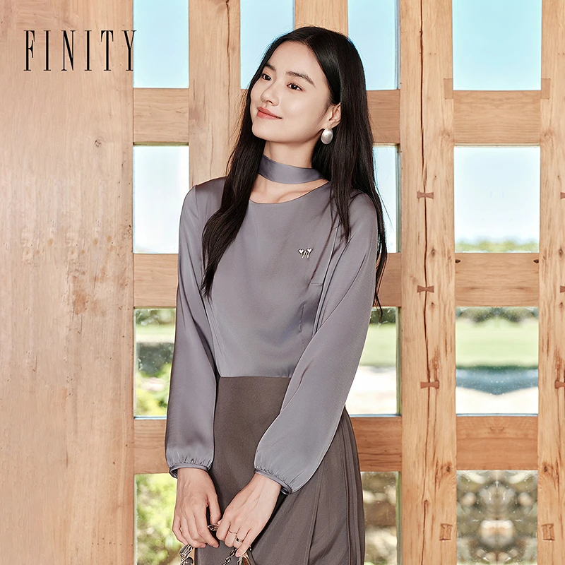 【小晴专属】FINITY 新品高级感小衫名媛气质时尚圆领 F21X7A06T5