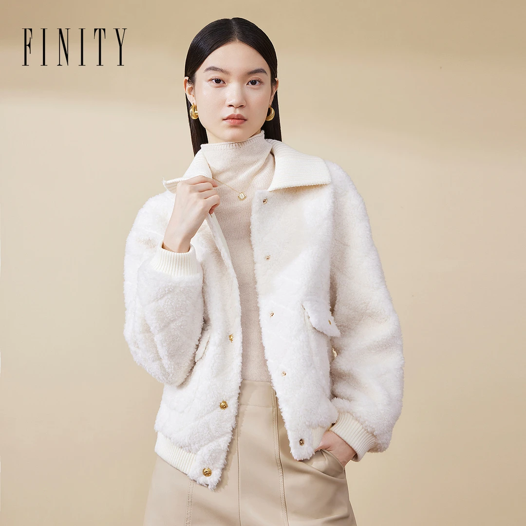 【小云总专属】FINITY 新款短外套香风时尚毛绒气质休闲 F21X9B24W2