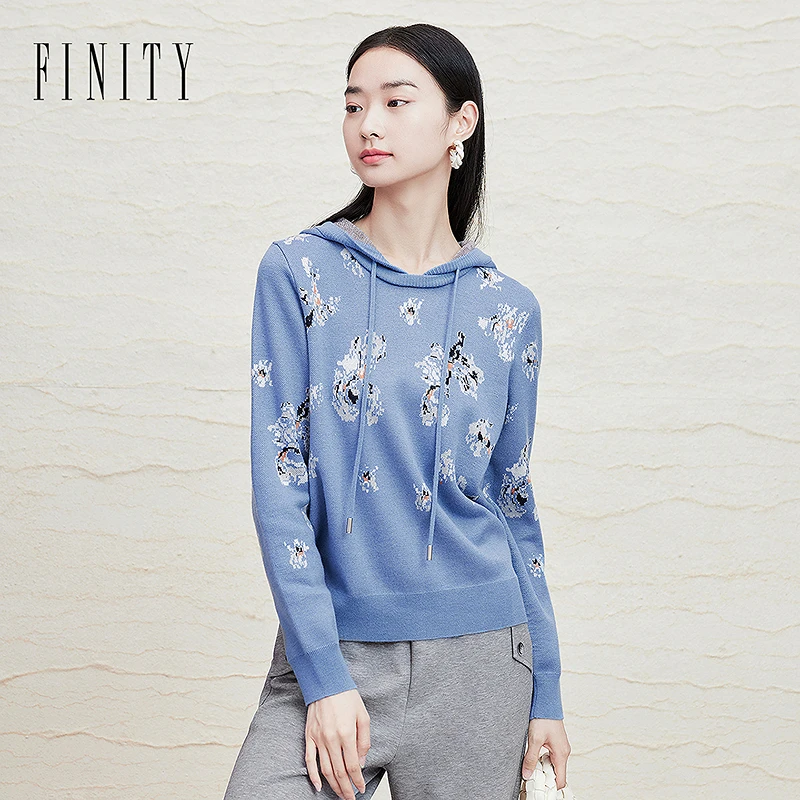 【籽言专属】FINITY 新款针织衫时尚百搭连帽时尚休闲 F21X8C02S5