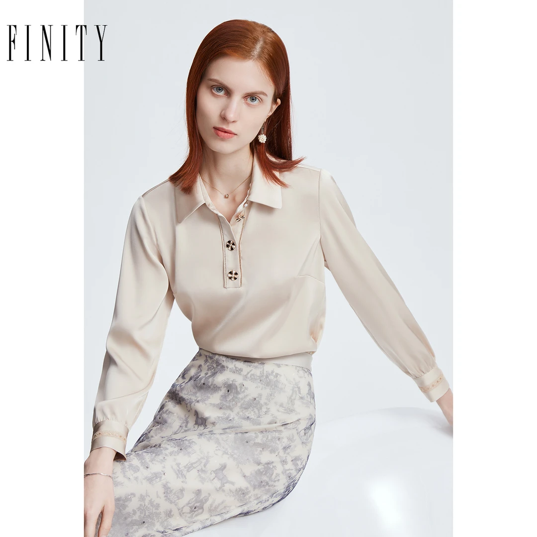 【立子专属】FINITY 衬衫新款简约气质时尚修身通勤 F21W1C51T5