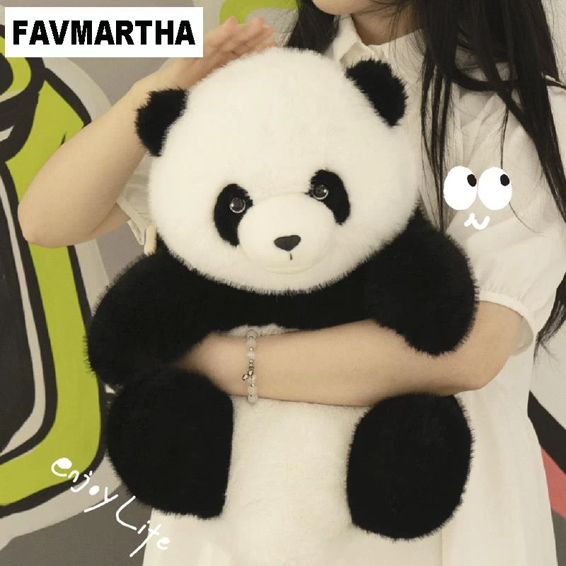 FAVMARTHA熊猫毛绒玩具五月龄花花仿真大熊猫玩偶公仔娃娃果赖抱