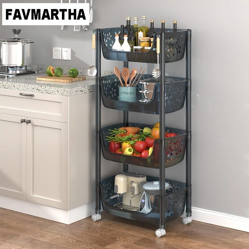 FAVMARTHA菜篮子置物架厨房多功能置物架落地多层放菜架子家用蔬