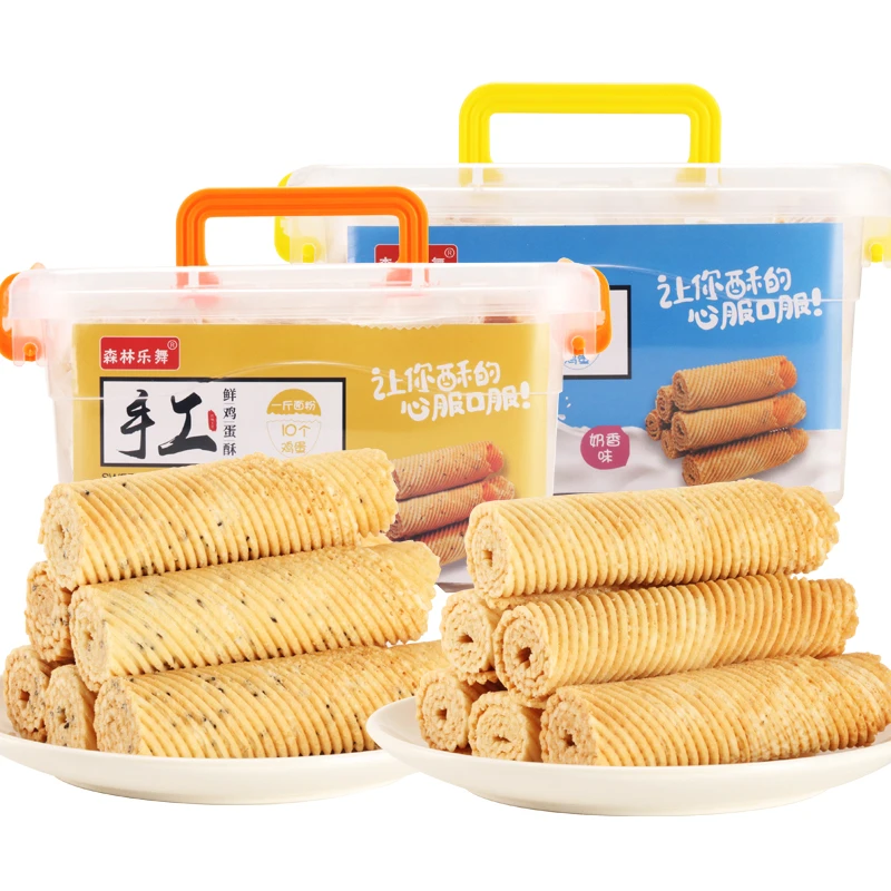 传统手工奶香味鸡蛋卷酥饼干零食浓郁小吃休闲食品早餐整箱小包装