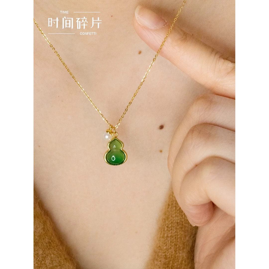 坠链均925银 【孙二娘】福禄项链气质百搭葫芦吊坠项链TC 9663