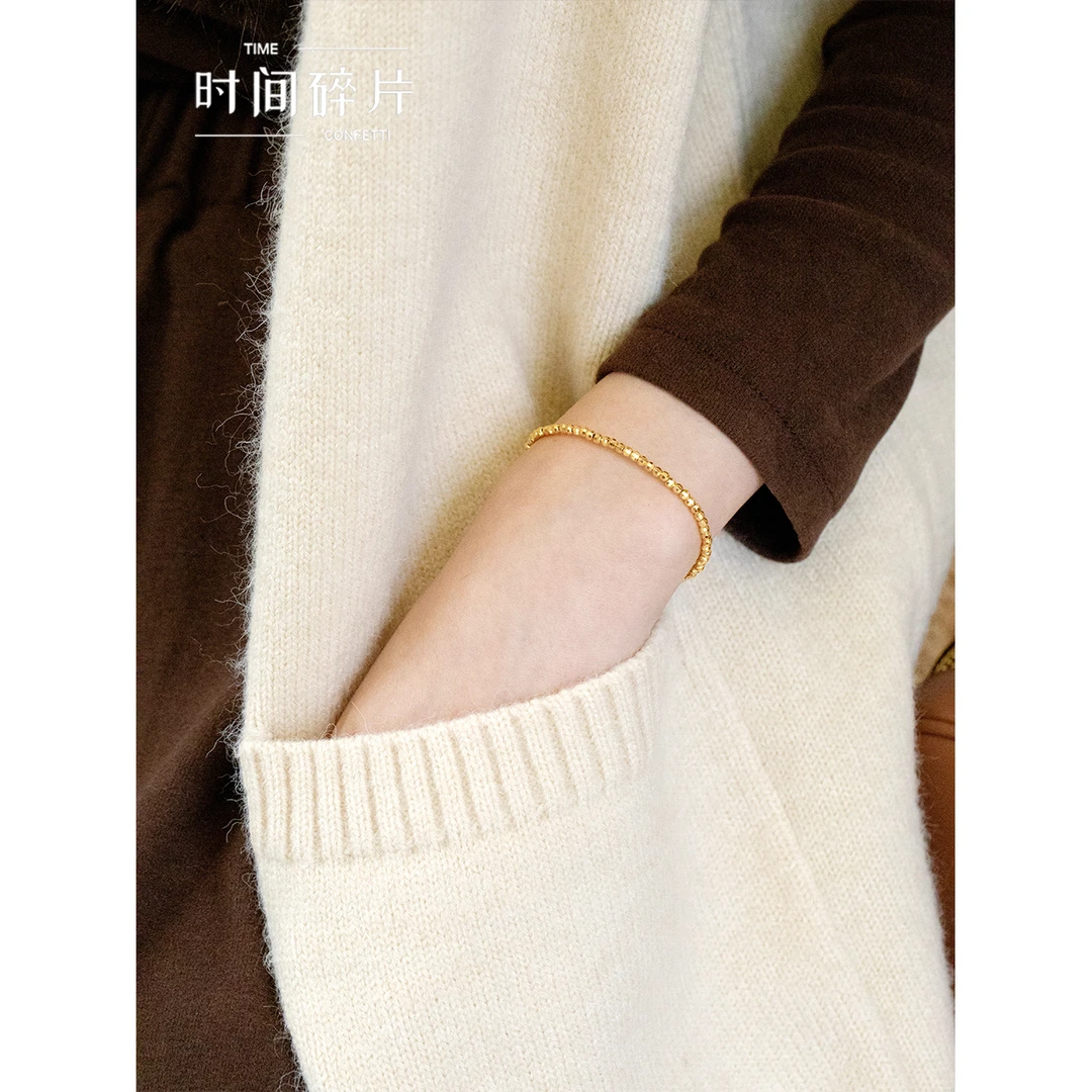 925银手链 【孙二娘】时光轮-法式轻奢金属珠珠手链TC 4357