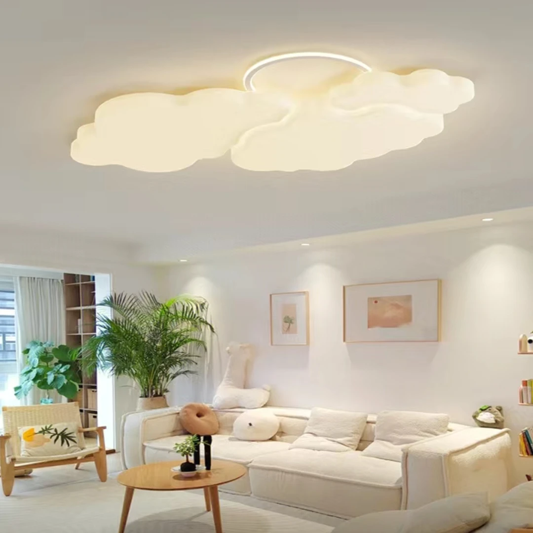 吸顶灯客厅餐厅卧室10简约房云朵房间客厅灯吊灯PE轻奢中山吸顶灯