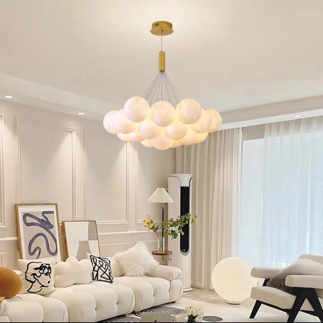 卧室吸顶灯灯饰云朵吸顶灯客厅女孩房间月球餐厅服装店中山灯具