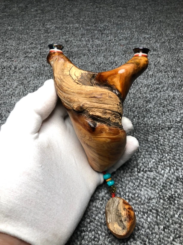 太行崖柏陈化螺丝纹《扭转乾坤弓》陈化黑骨 长13外8.5内6重165克料