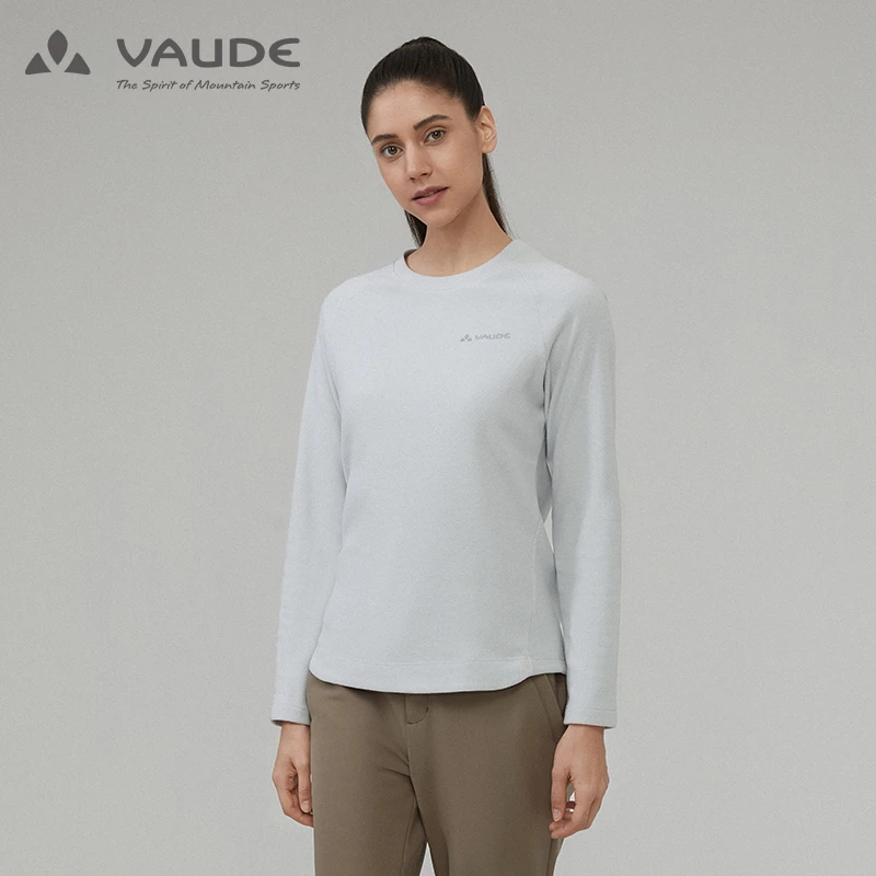 VAUDE巍德户外新品女防风保暖柔软舒适打底圆领抓绒衣VG2132202