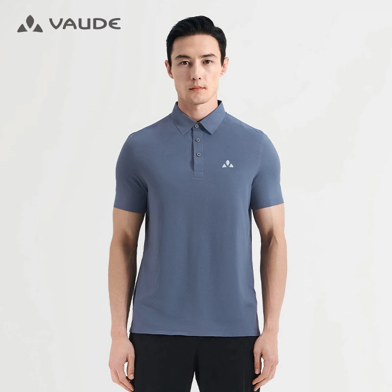 VAUDE巍德男士翻领短袖轻薄休闲速干透气t恤商务polo衫VG2327148