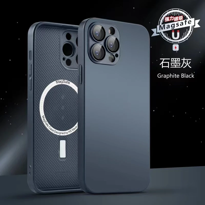 【适用苹果】14/13/12/11AG磨砂玻璃自带镜头膜iPhone14手机壳