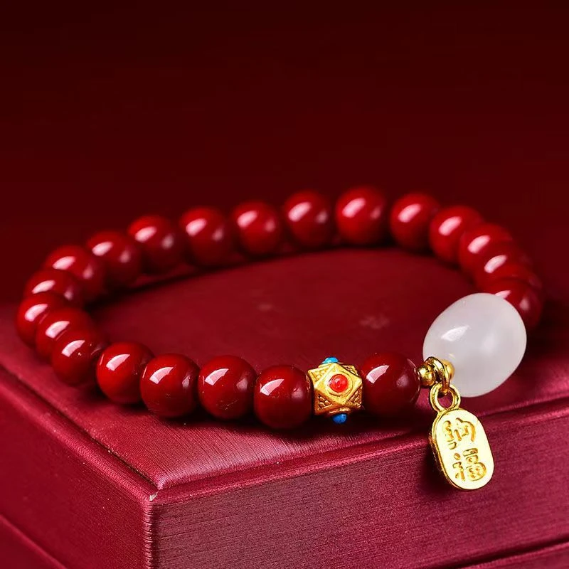 时尚女士轻奢设计红色 纳福手链ss1