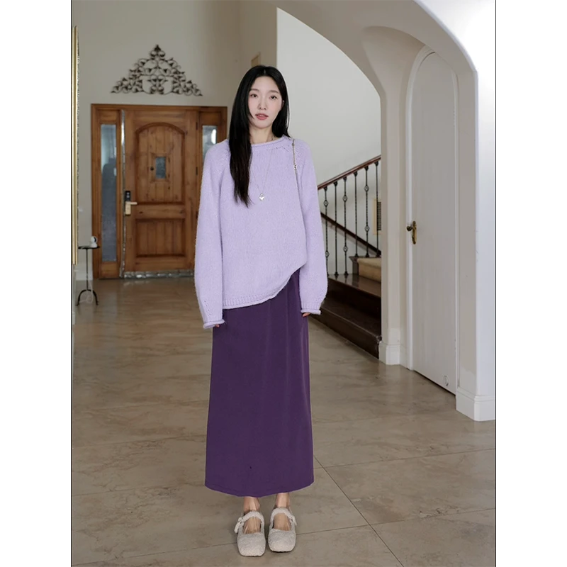 【断码特价 现货不补】秋冬加绒高腰直筒半裙 G924G16649