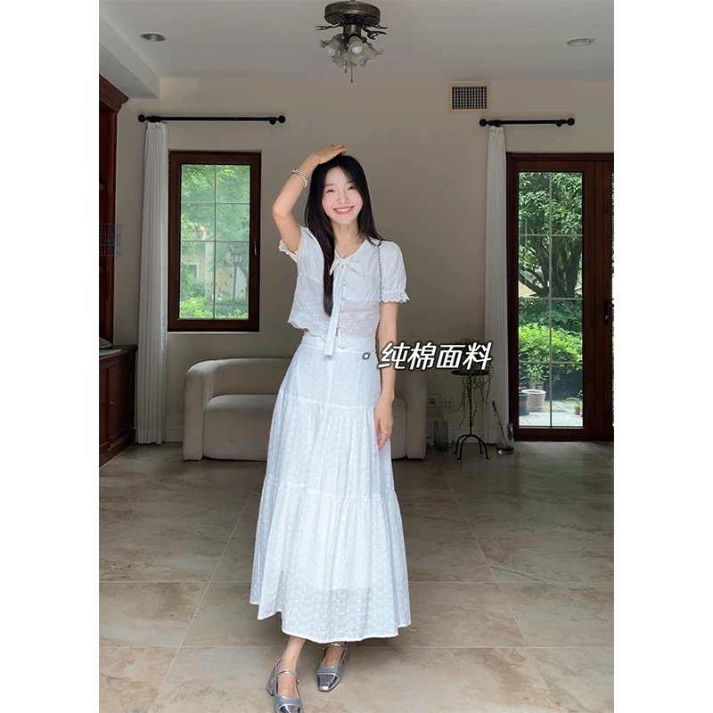 【年终清清 售完不补】 纯棉气质清纯刺绣蝴蝶结衬衫G9A351124